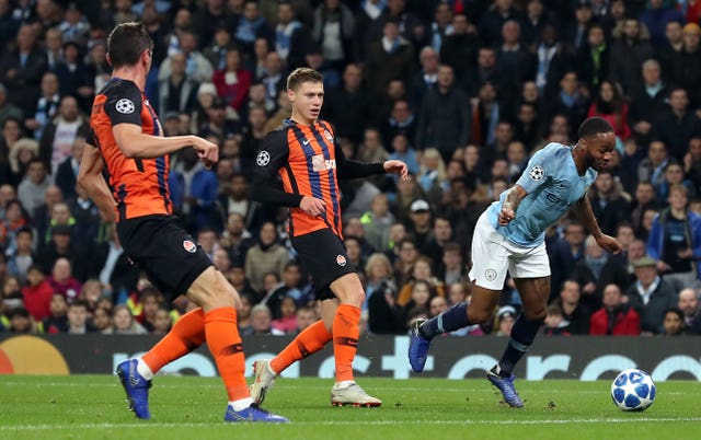 Sterling goes down in the box after kicking the ground, resulting in a penalty