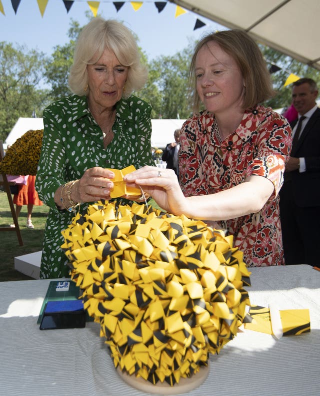 Camilla with artist Leonie Bradley