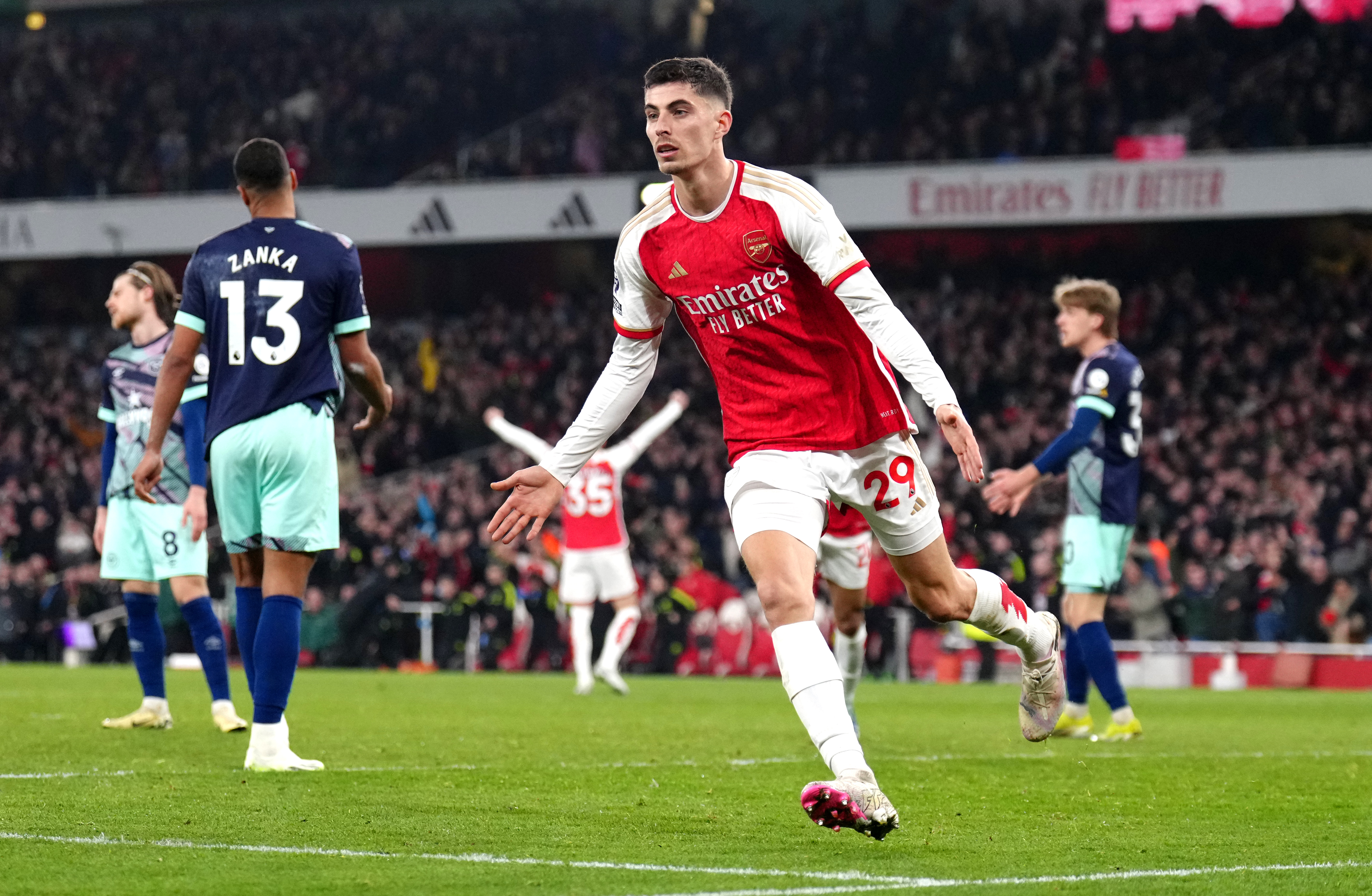 Arsenal 2-1 Brentford: Kai Havertz Scores Late Winner To Send Gunners ...