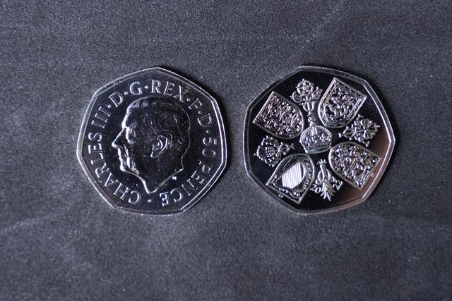 The 50p coin (Alistair Heap/PA)