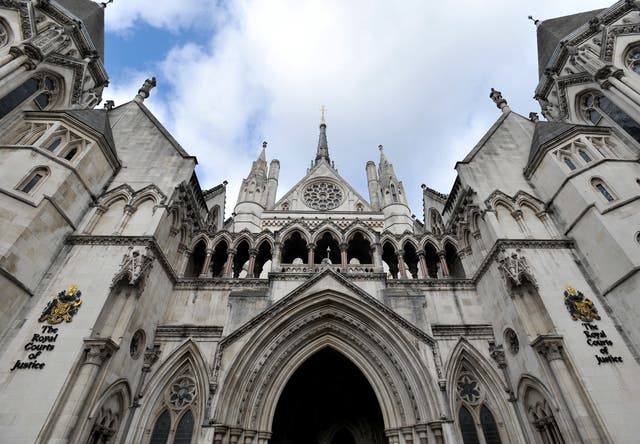 The Royal Courts of Justice (Nick Ansell/PA)
