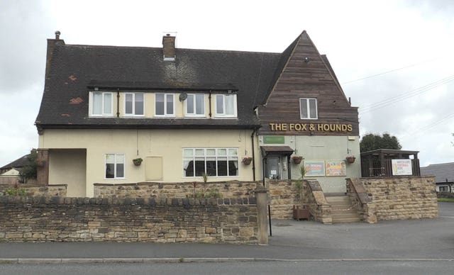 The Fox and Hounds in Batley, West Yorkshire, which said it would be closed until further notice after receiving a call from a customer on Monday to say they had tested positive for coronavirus 
