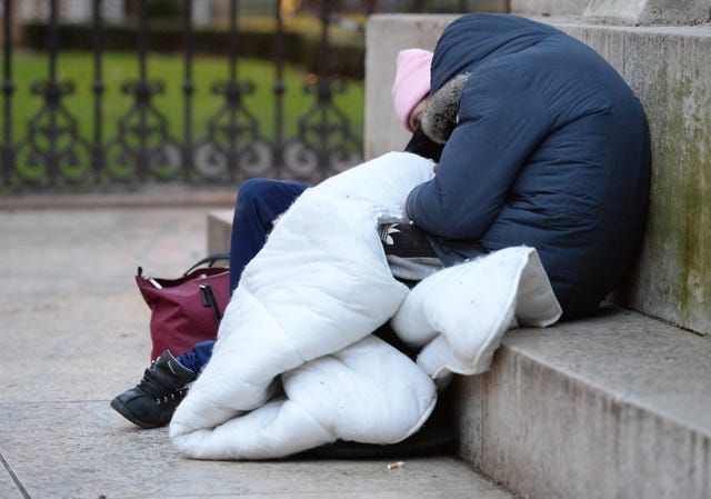 Figures from the rough sleeping snapshot have doubled since 2010 (Nicholas.T.Ansell/PA)