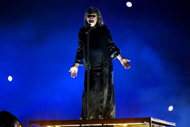  Ozzy Osbourne performs on stage during the closing ceremony for the 2022 Commonwealth Games at the Alexander Stadium in Birmingham