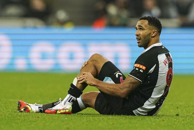 Newcastle striker Callum Wilson is out for eight weeks with a calf injury