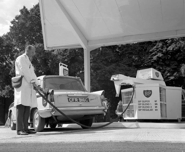 With far fewer cars on the road, petrol was relatively expensive in 1966