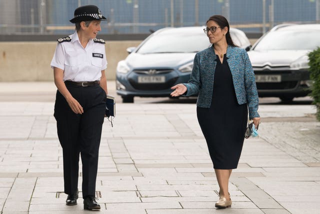 Cressida Dick and Priti Patel