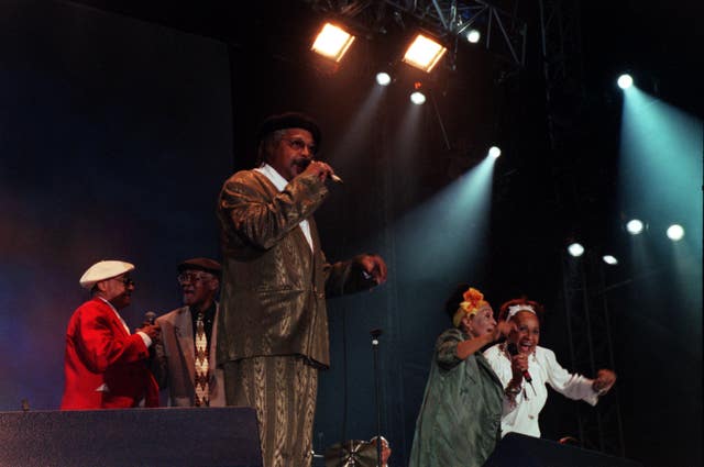 The Cuban band Buena Vista Social Club performing in London’s Hyde Park in 2000. Yui Mok/PA Wire