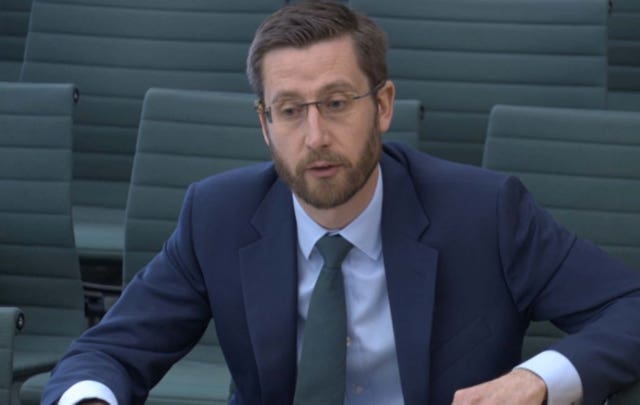 Cabinet Secretary Simon Case giving evidence to the Commons Public Administration and Constitutional Affairs Committee