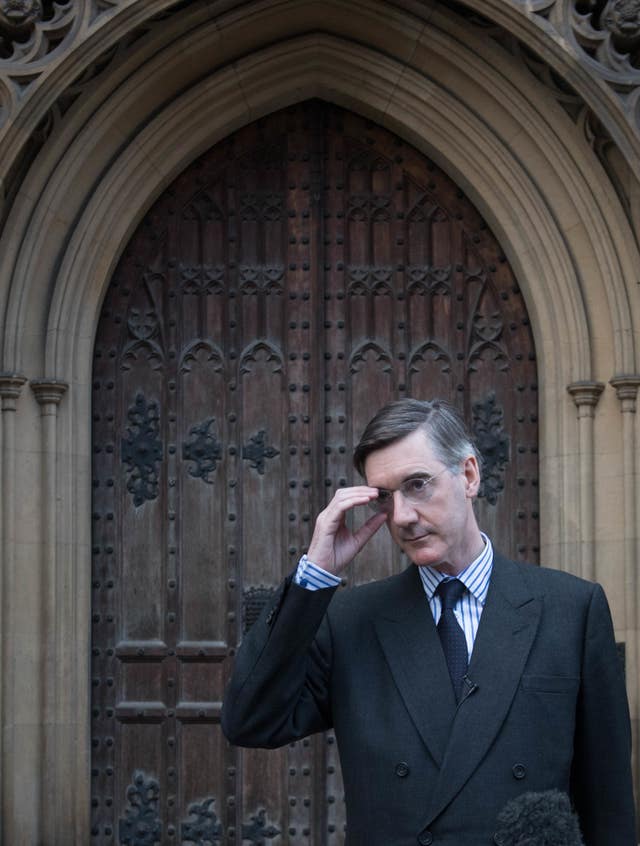 Jacob Rees-Mogg has submitted a letter saying he has no confidence in the Prime Minister (Stefan Rousseau/PA)