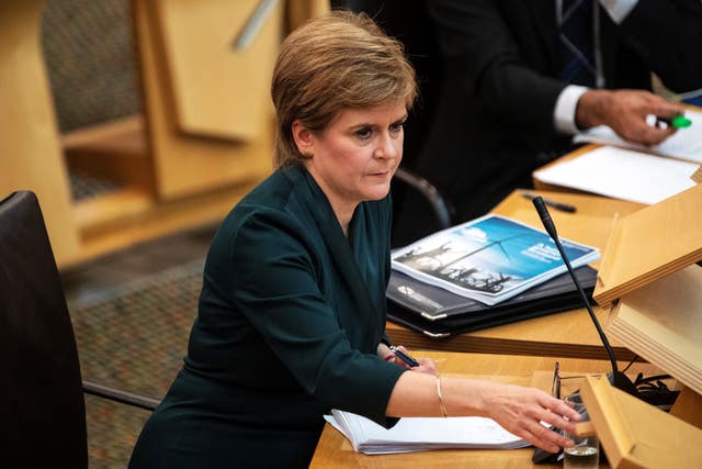 First Minister Nicola Sturgeon presents her government’s Programme for Government at the Scottish Parliament in Edinburgh on Tuesday