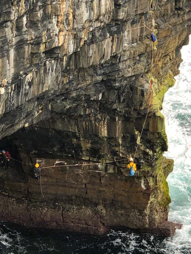 Man rescued from sea cave in Co Mayo