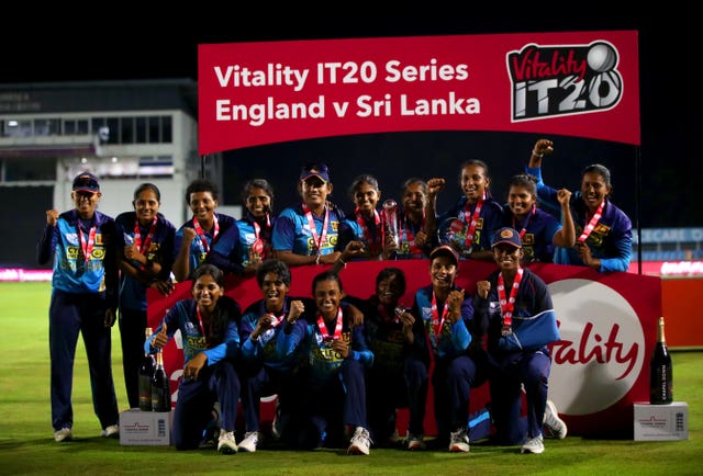 Sri Lanka Women celebrate