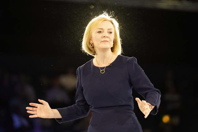 Liz Truss during a hustings event at Wembley Arena, London, as part of the campaign to be leader of the Conservative Party and the next prime minister