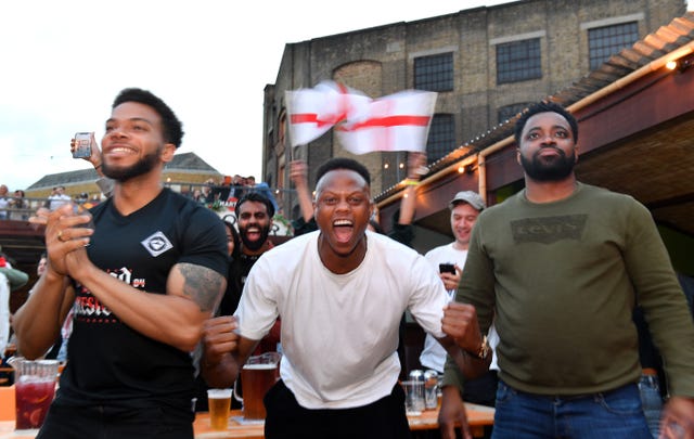 Fans watching Ukraine v England