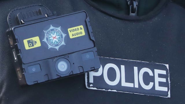 A Police Service of Northern Ireland body-worn camera in Derry City