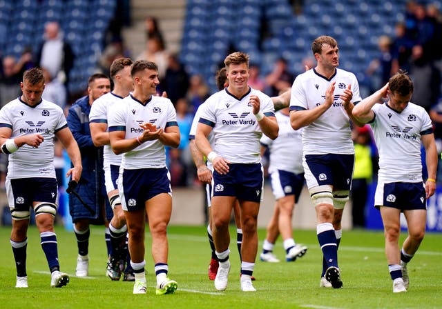 Scotland celebrate victory over France