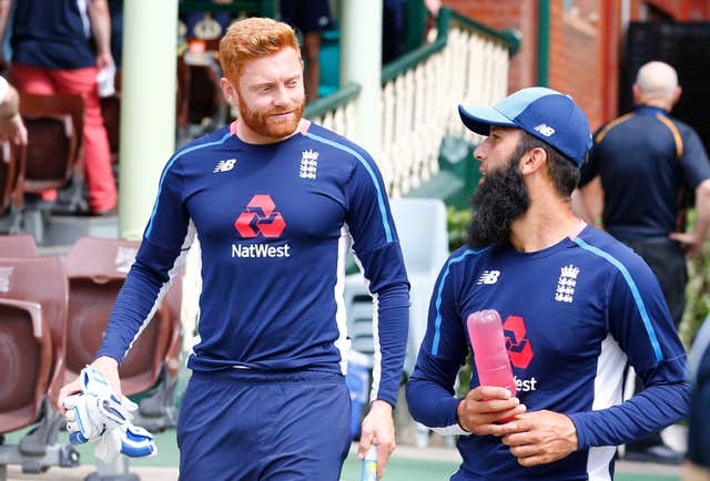 Jonny Bairstow, left, and Moeen Ali