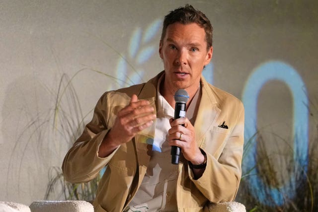 Benedict Cumberbatch speaks at a landmark business forum convening global business leaders for The Royal Foundation’s United for Wildlife at Frameless in central London, marking the start of London Climate Action Week
