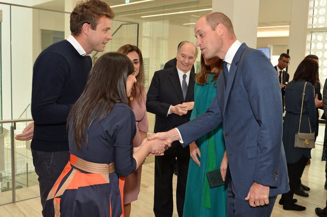 The Duke and Duchess of Cambridge meet with Saliha Mahmood Ahmed