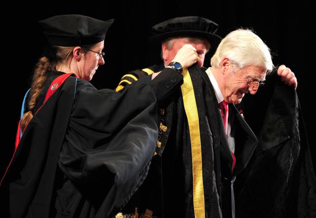 Sir Michael Parkinson, new chancellor of Nottingham Trent University