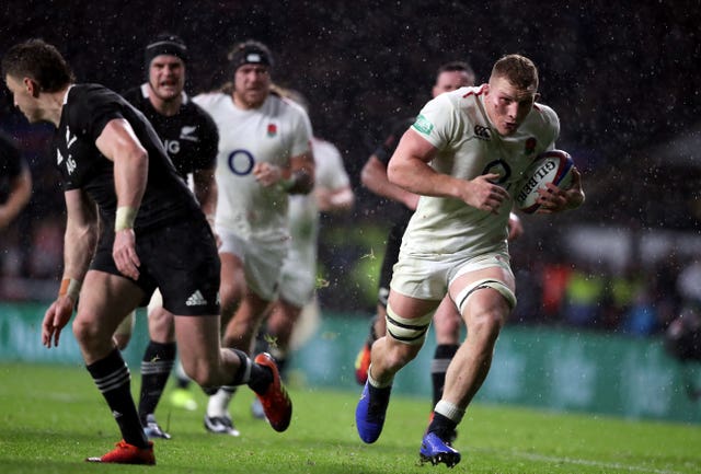 Sam Underhill thought he had scored for England, only for the try to be ruled out