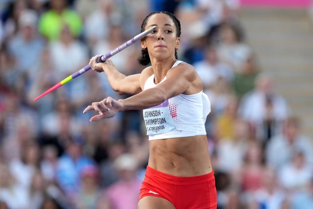 Katarina Johnson-Thompson produced a javelin PB