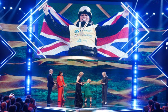 Mia Brookes on stage at the BBC Sports Personality of the Year 2023