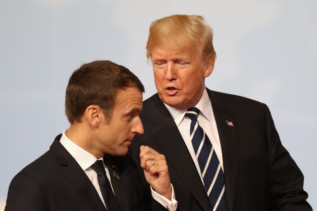 US President Donald Trump and French President Emmanuel Macron