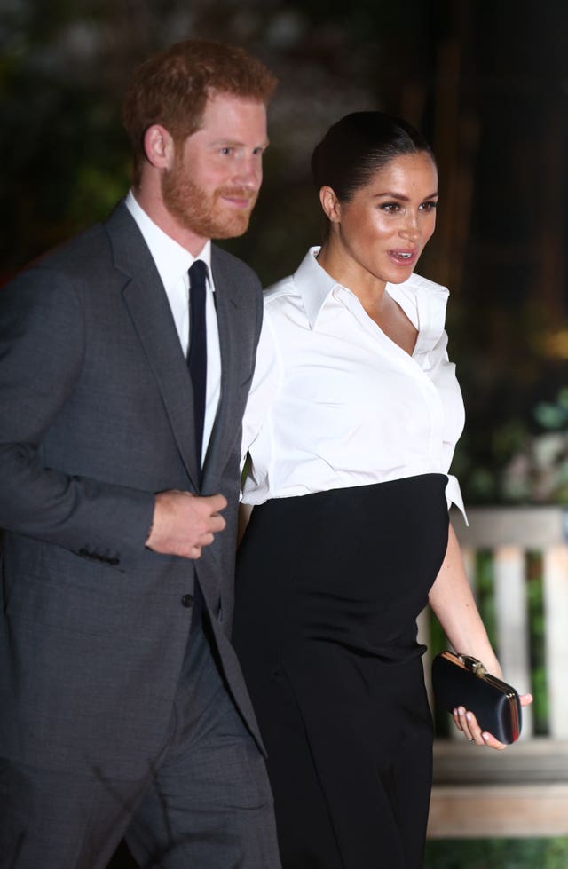 The Duke and Duchess of Sussex, pictured at the annual Endeavour Fund Awards, are expecting their first child (Yui Mok/PA)