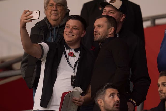 Nathan Jones poses for a photo during Southampton's game against Sheffield Wednesday