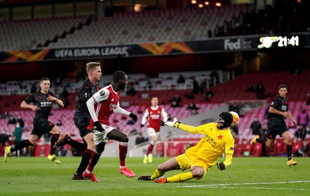 Nicolas Pepe put Arsenal ahead but the Gunners could not hold on 