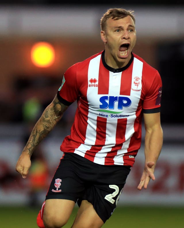 Harry Anderson gave Lincoln a shock early lead against Everton