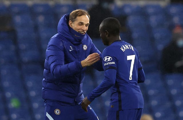 Chelsea manager Thomas Tuchel embraces N’Golo Kante