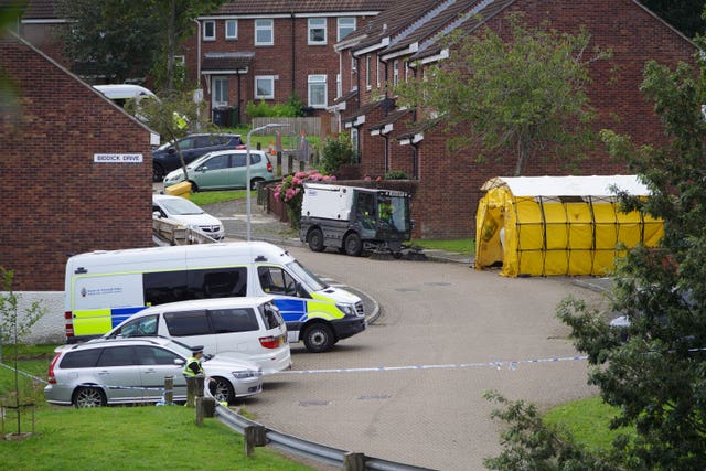 Jake Davison's shooting spree began in Biddick Drive (Andrew Matthews/PA)