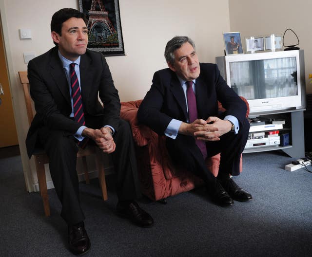 Andy Burnham with Gordon Brown