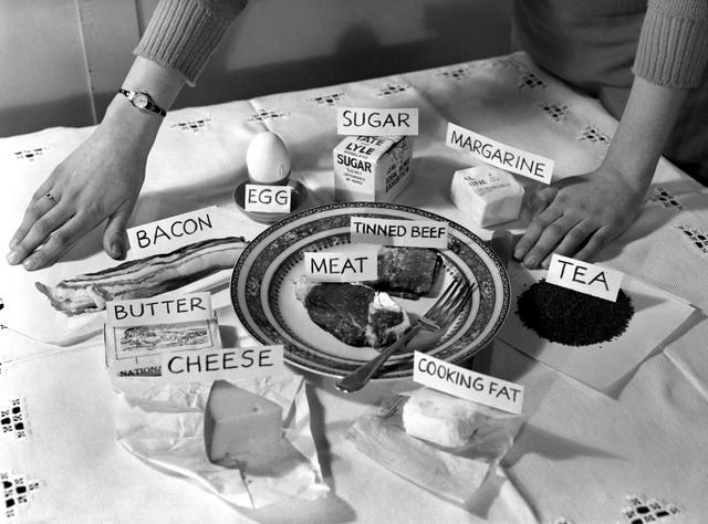 Human Interest – Weekly Portion of Rationed Foods – Britain