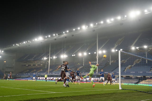 Games at Goodison Park have been played behind closed doors 