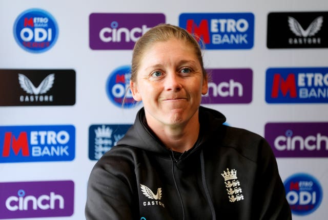 Heather Knight sits down for a press conference