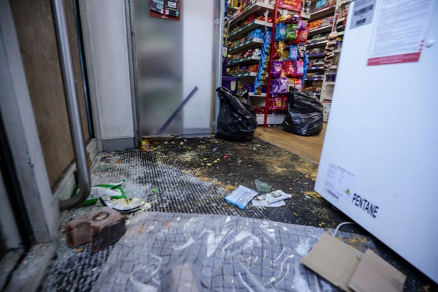 The Windsor Mini Mart on Windsor Road in Southport which was looted during violent protests