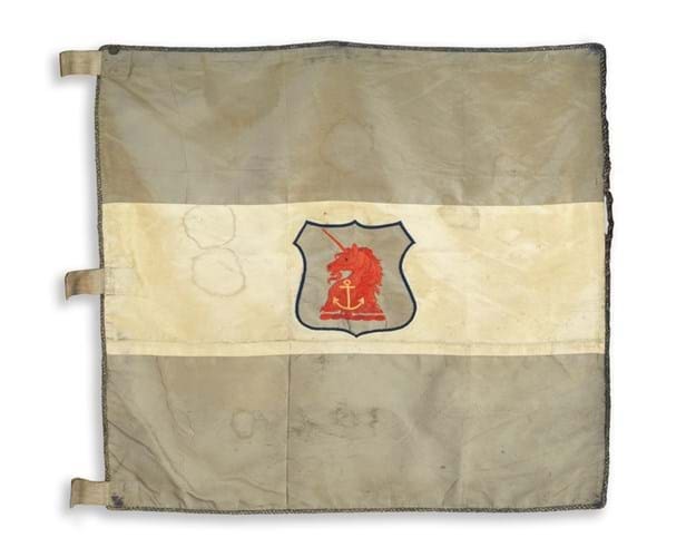 The flag from Ernest Shackleton’s Nimrod Antarctic Expedition of 1907-09, which has been acquired by the National Maritime Museum and the Scott Polar Research Institute