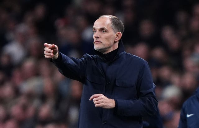England manager Thomas Tuchel gestures on the touchline