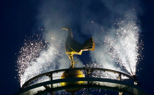 The cockerel statue overlooks the Tottenham Hotspur Stadium