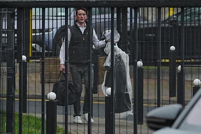 Enoch Burke leaves Mountjoy Prison, Dublin, in January 