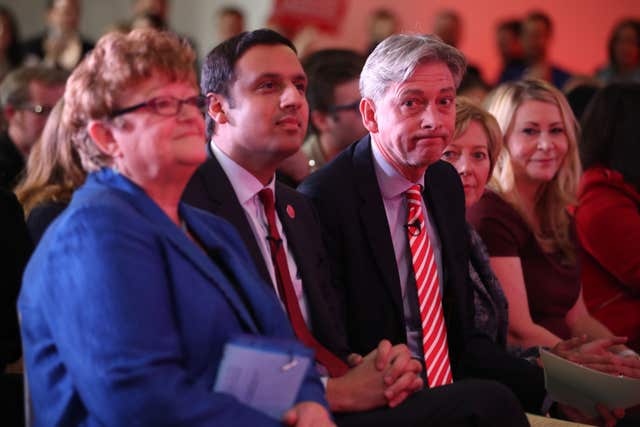 Anas Sarwar and Richard Leonard at the leadership election announcement