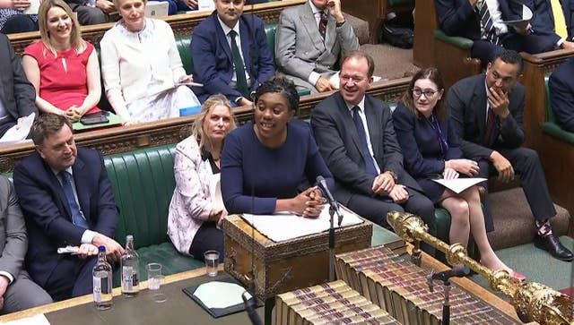 Conservative Party leader Kemi Badenoch speaking during Prime Minister’s Questions in the House of Commons