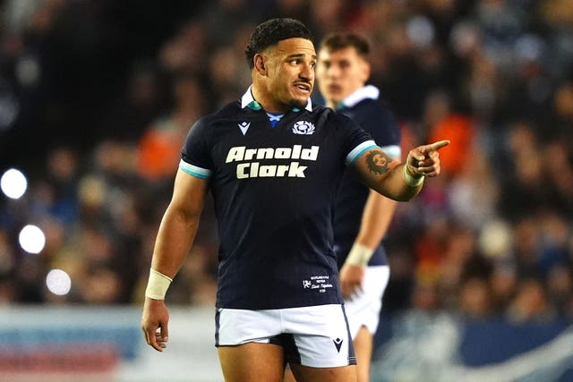 Sione Tuipulotu in action for Scotland