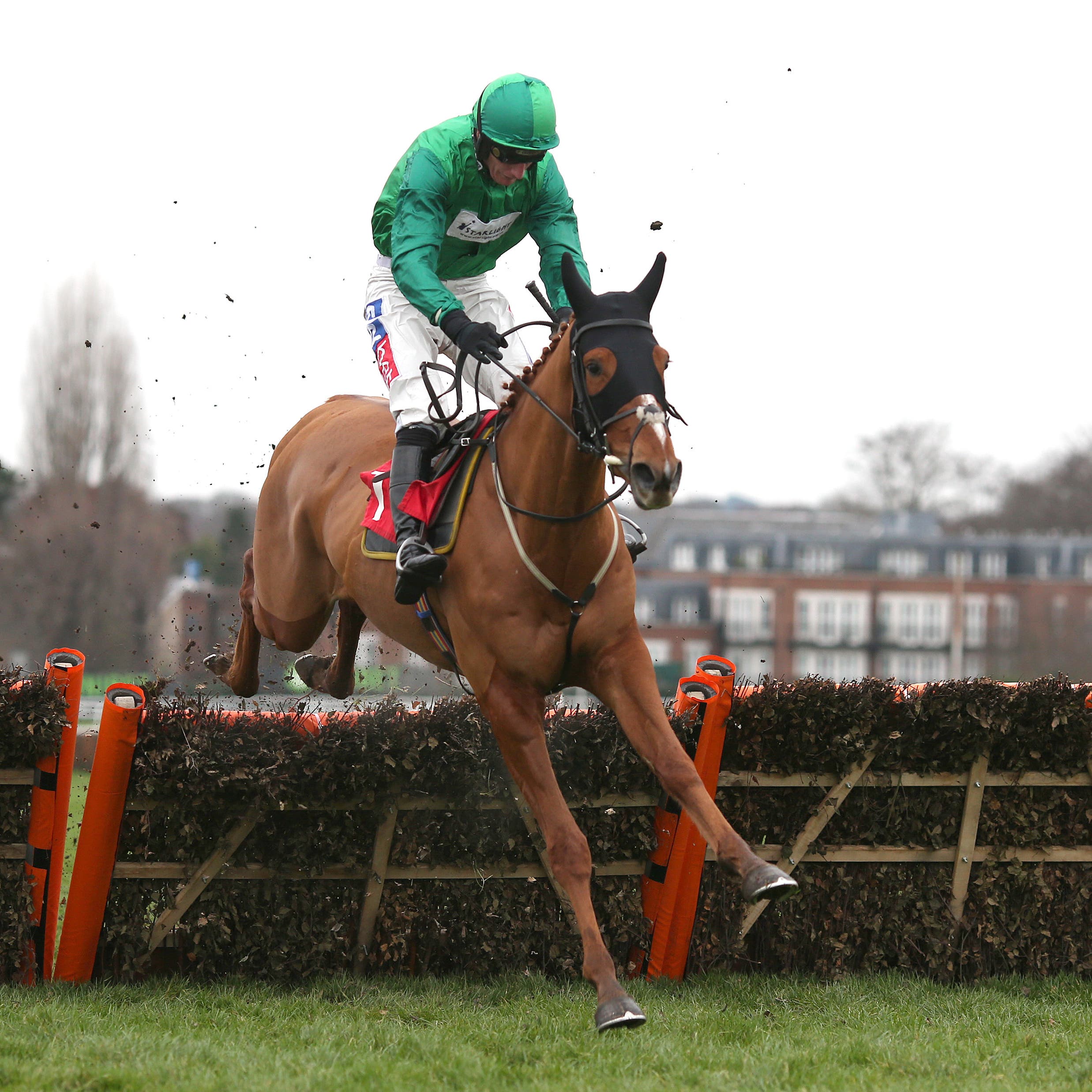 Torpillo and Daryl Jacob clear the last on the way to victory at Sandown