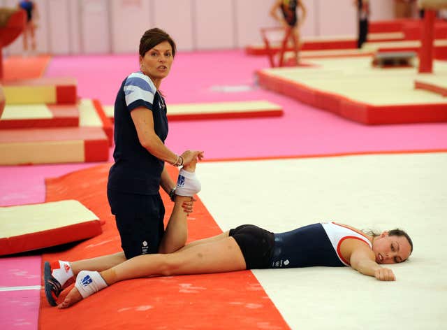 Amanda Reddin, left, pictured with former Olympic gymnast Beth Tweddle in 2012