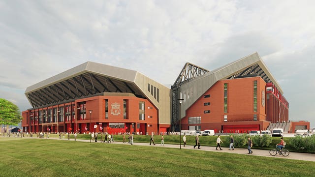 Artist's impression of Liverpool's proposed Anfield Road Stand redevelopment
